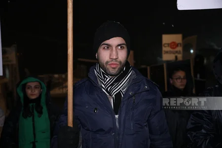 На дороге Ханкенди-Лачын продолжается акция протеста экоактивистов