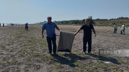 Xəzərin Nabran sahilində təmizlik aksiyası keçirilib