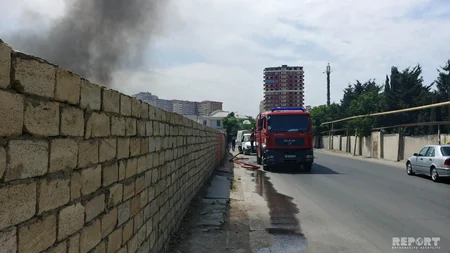 Bakıda daha bir yanğın olub - FOTO