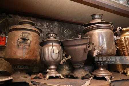 Dəyəri 10 min manat olan samovar, məmur aftafası və nadir əşyalar - Qalayçı emalatxanasından REPORTAJ