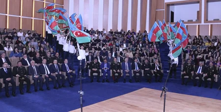 Şəkidə “Vətənin müdafiəsinə hazıram!” devizi altında kütləvi tədbir keçirilib - FOTO