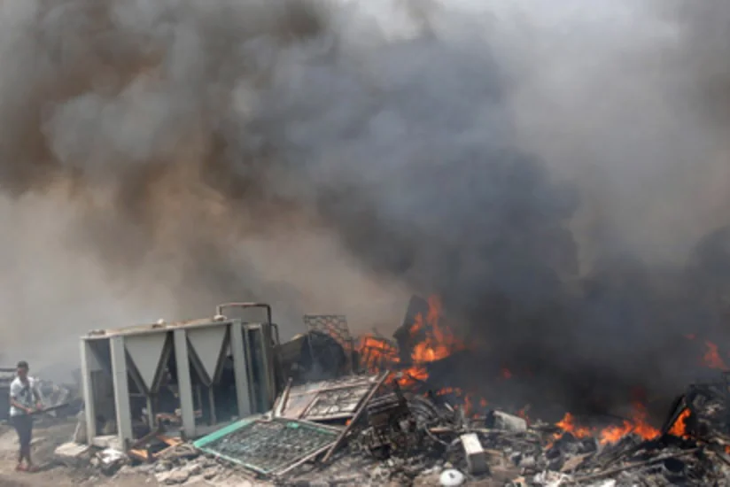 В результате взрыва бытового газа на юге Египта сгорели 40 домов