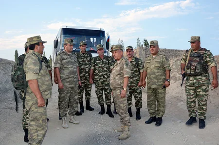 Qarabağ müharibəsinin bir qrup veteranı Tərtərdə döyüş növbəsində dayanıblar