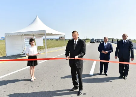 President Ilham Aliyev inaugurated Kurdamir-Ujar-Yevlakh-Tartar highway after renovation