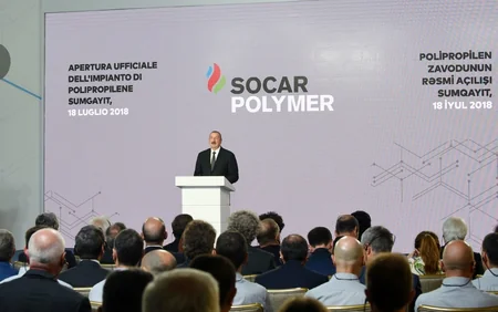 Azerbaijani and Italian presidents attend polypropylene plant built within 'SOCAR Polymer' project
