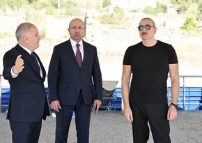 Prezident İlham Əliyev Kəlbəcər şəhər parkının təməlini qoyub - YENİLƏNİB