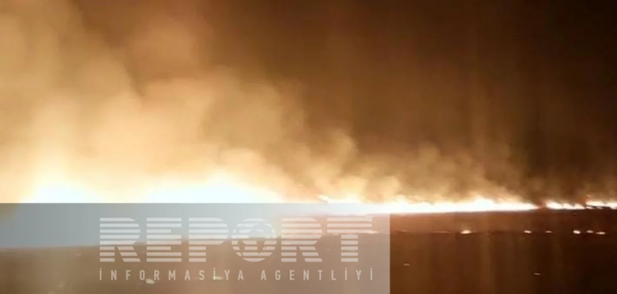 Ağdamda güclü yanğın başlayıb