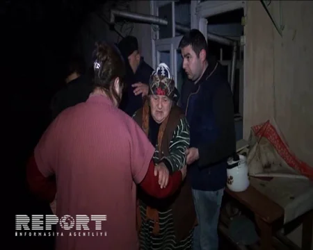 Tovuz şəhərində üçotaqlı ev yanıb - FOTO