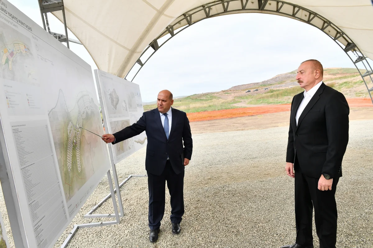 Prezident İlham Əliyev Füzulinin Cuvarlı kəndinin təməlini qoyub - YENİLƏNİB
