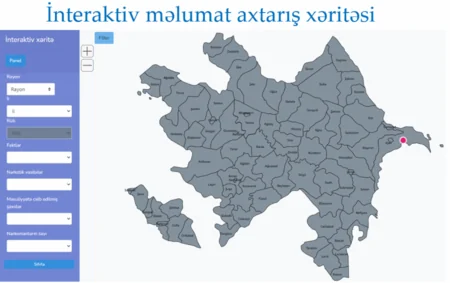 Azərbaycanda narkotiklə bağlı statistik məlumatlara dair interaktiv xəritə hazırlanıb