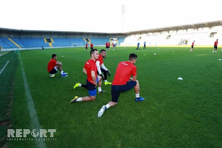 Azərbaycan millisi növbəti məşqini keçirib - FOTOREPORTAJ