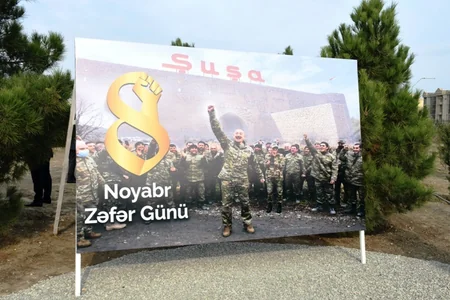 Zəfər Günü ilə bağlı Bakıda ağacəkmə aksiyası keçirilib