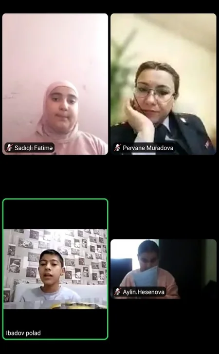 Bakıda məktəblilərə onlayn maarifləndirmə təlimi keçirilib