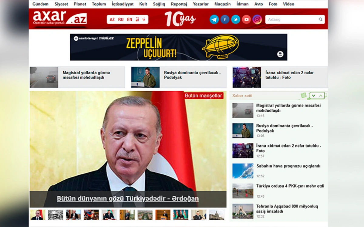 Axar.az 10 yaşını qeyd edir