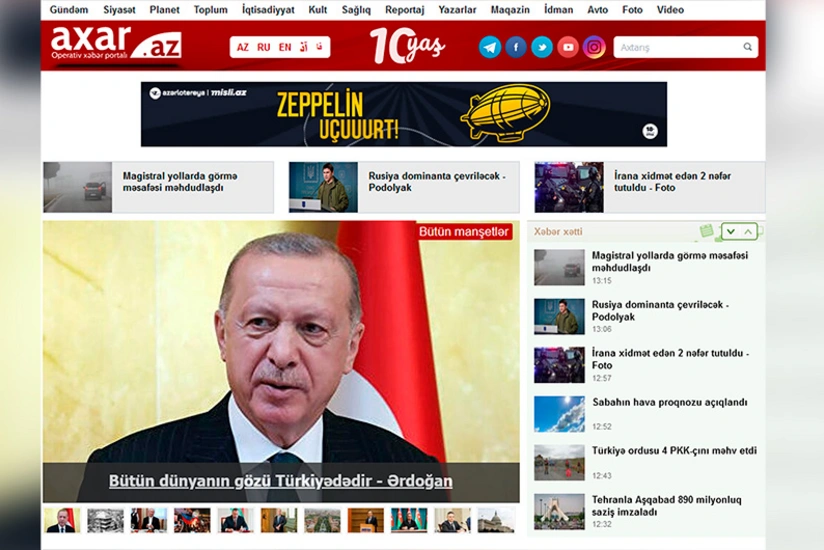 Axar.az 10 yaşını qeyd edir