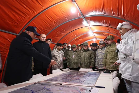 Turkish, Azerbaijani, Georgian defense ministers watch course of exercises