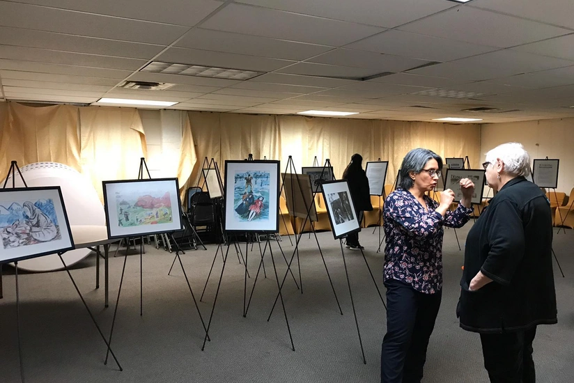 ABŞ-da Xocalı faciəsi ilə bağlı rəsm sərgisi açıldı - FOTO