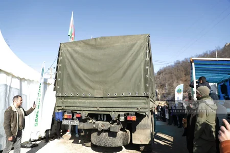 Peacekeepers' supply vehicles pass freely along Shusha-Khankandi road again - VIDEO