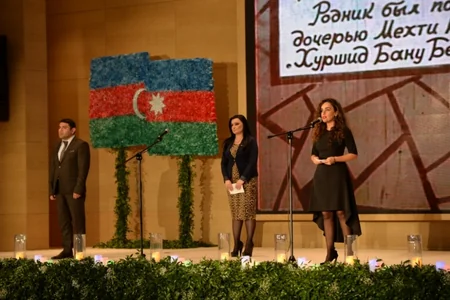 Leyla Əliyeva Qəbələdə keçirilən “Poeziya günü”ndə öz şeirlərini səsləndirib