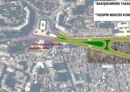 Füzuli meydanı ətrafında yollarda dəyişikliklər ediləcək