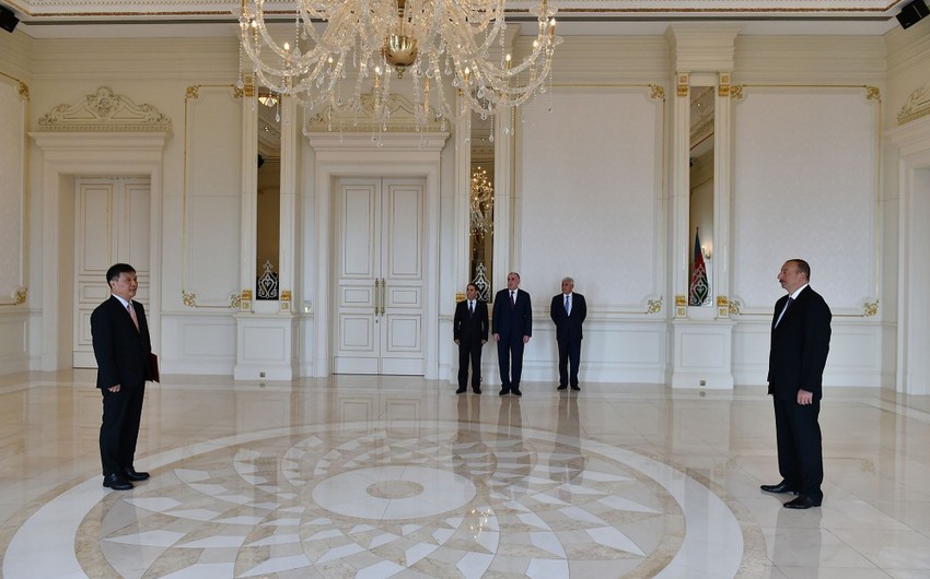 Prezident İlham Əliyev Çinin yeni səfirinin etimadnaməsini qəbul edib