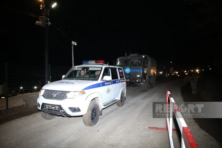 Conditions for passage of 25 peacekeepers' vehicles created on Khankandi-Lachin road