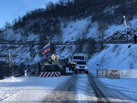 Сегодня по дороге Ханкенди-Лачын беспрепятственно проехали 22 автомобиля миротворцев