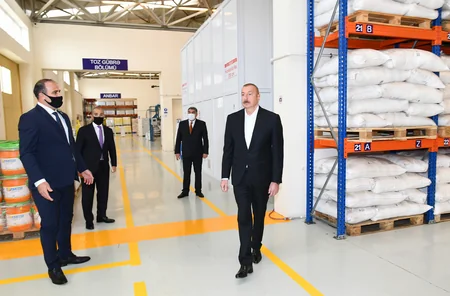 Prezident Hacıqabul Sənaye Məhəlləsinin açılışında iştirak edib - YENİLƏNİB