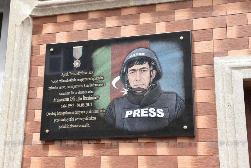 Bakıda şəhid jurnalist Məhərrəm İbrahimovun xatirə lövhəsinin açılış olub