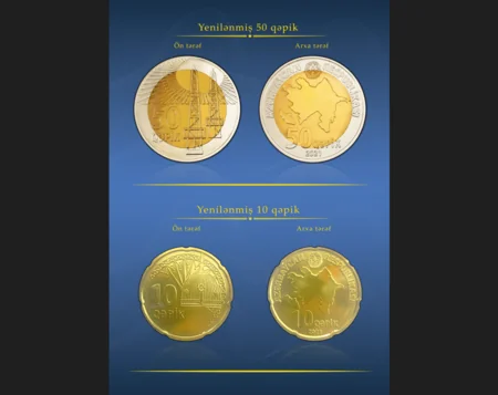 Azərbaycanda tədavülə yenilənmiş metal pul nişanları buraxılıb