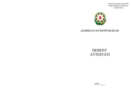 Baş Nazir dosent və professor elmi adları barədə attestatların formasını təsdiqləyib