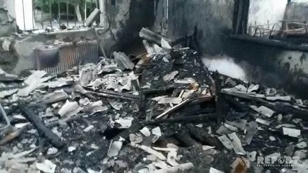Tərtərdə şəhid ailəsinin evi yanıb - FOTO - VİDEO