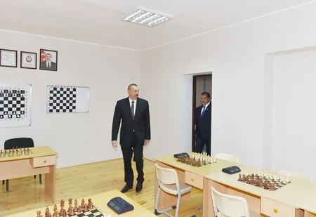 President Ilham Aliyev views secondary school No 1 in Ganja after major overhaul