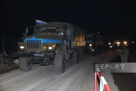 Conditions for passage of 25 peacekeepers' vehicles created on Khankandi-Lachin road