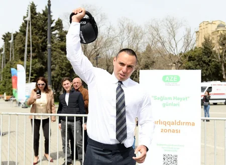 Bakı Bulvarında Beynəlxalq İdman Günü münasibətilə tədbir keçirilir