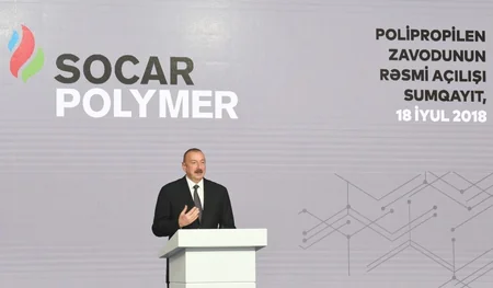Azerbaijani and Italian presidents attend polypropylene plant built within 'SOCAR Polymer' project