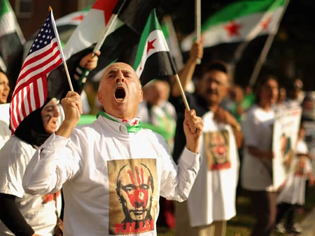 Protest held at Russian Embassy in Washington