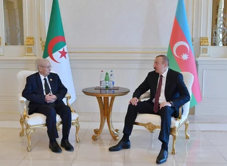 President Ilham Aliyev met with President of Algeria Abdelkader Bensalah