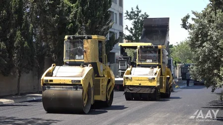 Bakının Məmmədəli Şərifli və Şirin Mirzəyev küçələri təmir olunur