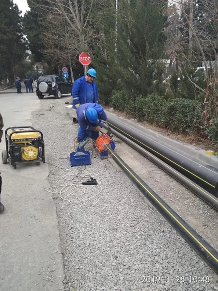 Mingəçevirdə qaz kəmərinin əvəzlənməsi işlərinə başlanılıb