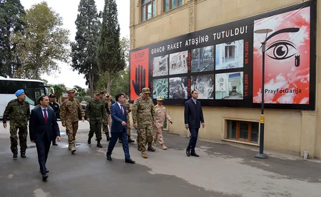 Military attachés of foreign countries commemorate victims of terror in Ganja