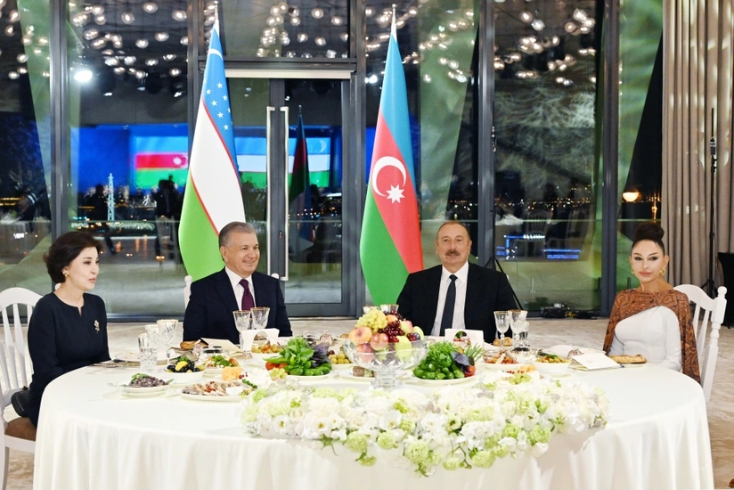State reception hosted in honor of President of Uzbekistan Shavkat Mirziyoyev