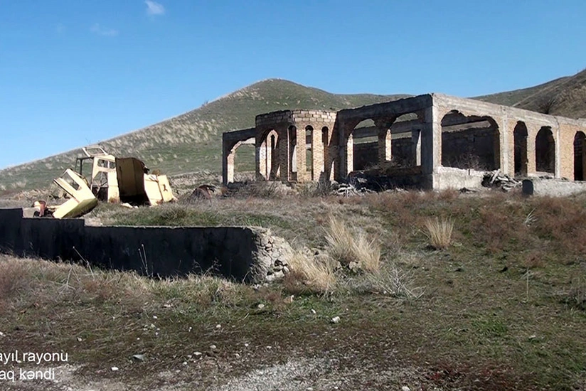 Video footage from liberated Gumlag village of Jabrayil