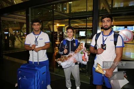 Avropa çempionatında uğur qazanan gənc cüdoçular Vətənə dönüblər