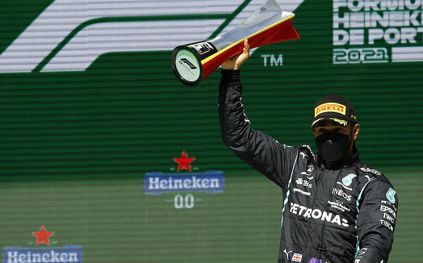 Lüis Hemilton Formula 1 üzrə Portuqaliya Qran-prisinin qalibi olub