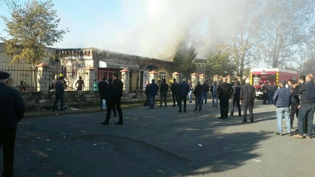В Загатальском районе произошел пожар