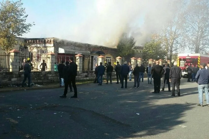 В Загатальском районе произошел пожар