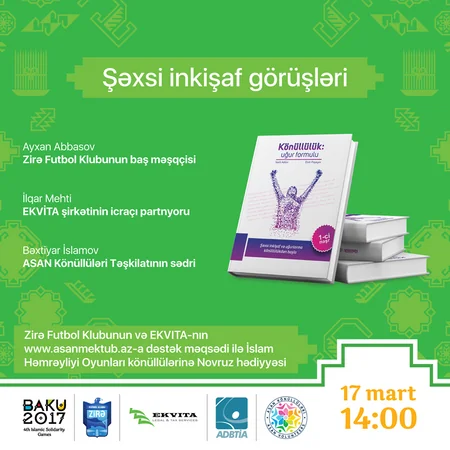 Bakı-2017 könüllüləri üçün “Şəxsi inkişaf görüşləri keçirilib