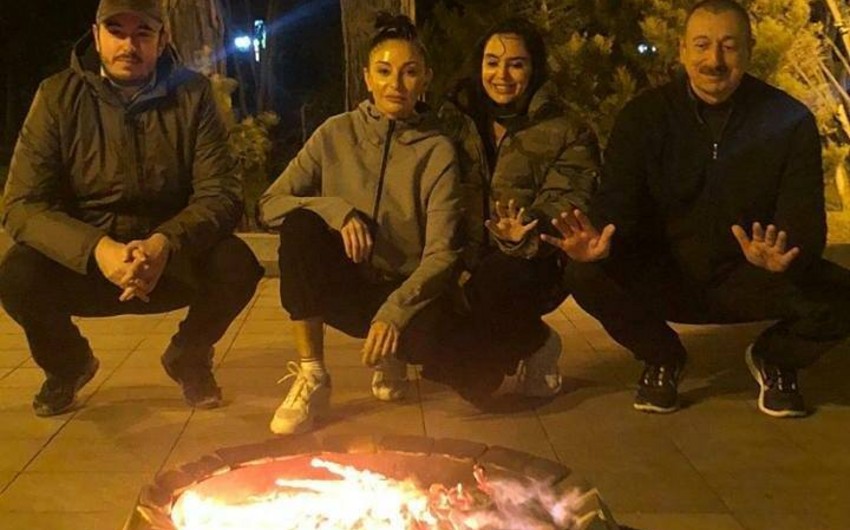 Prezident və ailəsi Yel çərşənbəsini qeyd etdilər - FOTO