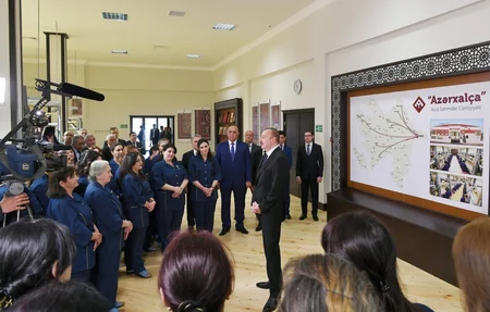 Prezident İlham Əliyev “Azərxalça” ASC-nin Xaçmaz filialının açılışında iştirak edib